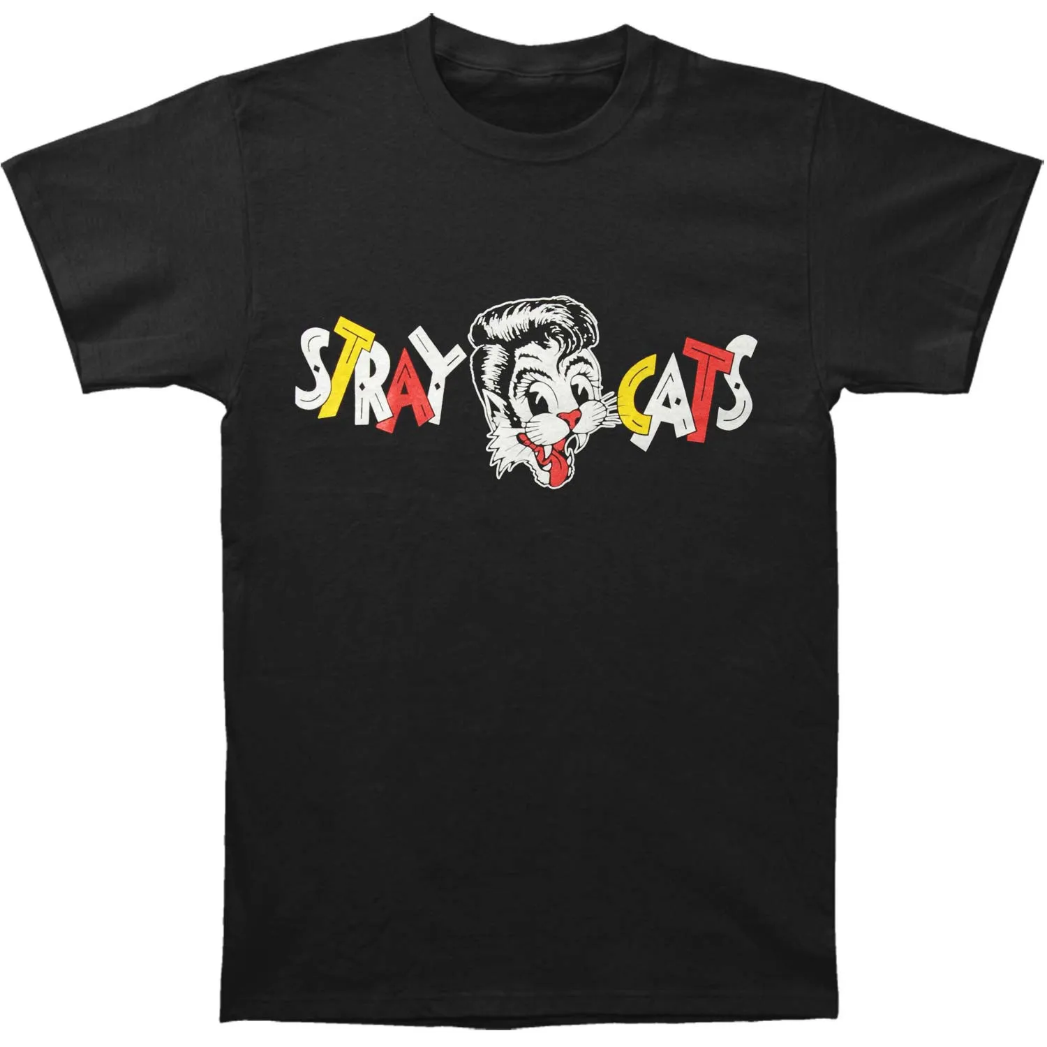

2020 funny t shirt men novelty tshirt Stray Cats Chest Logo T-shirt