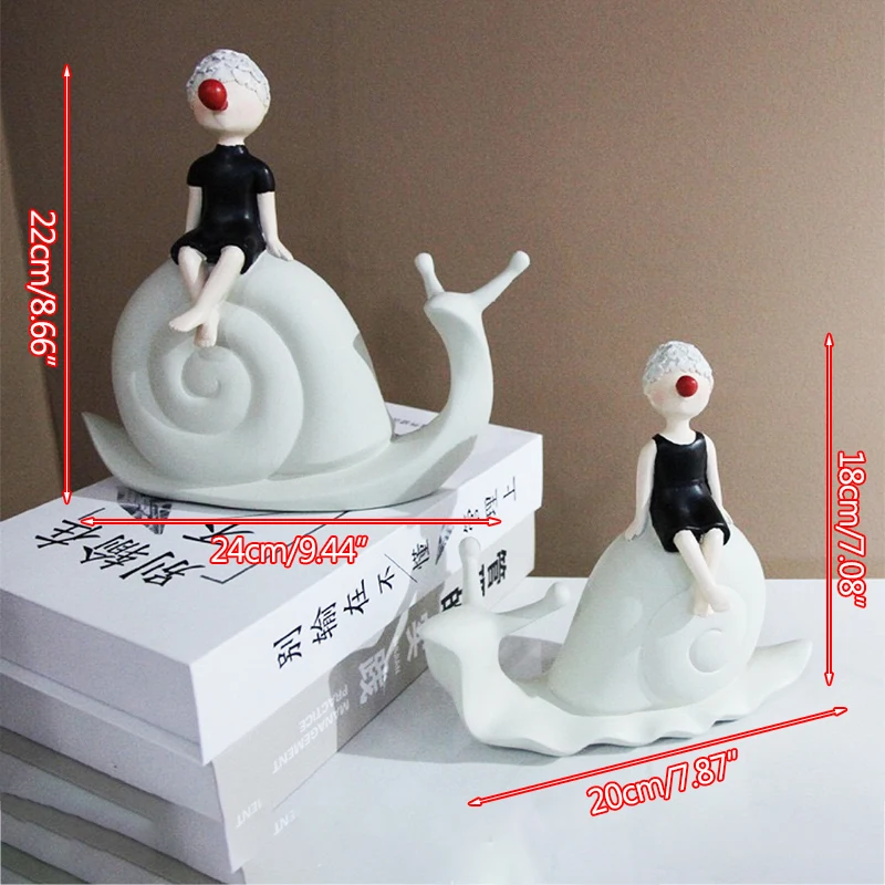 

Cartoon Snails Girl Miniature Model Handmade Figurines Home Decoration Artcrafts Blowing Bubbles Kids Children Birthday Gifts