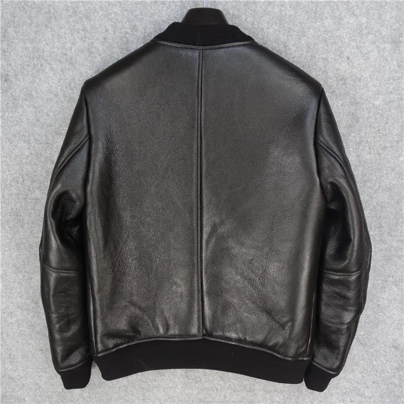 Итальянская мужская дубленка из натуральной овчины куртка с подкладкой шерсти