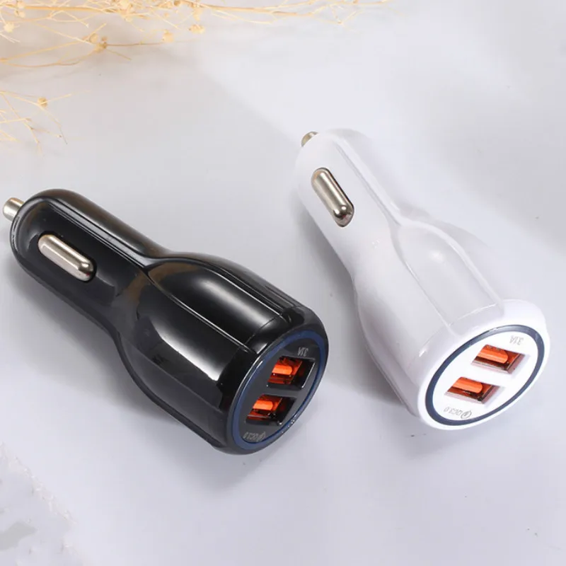 Быстрая зарядка 2USB салона автомобиля Зарядное устройство QC3.0 быстрой зарядки 5V