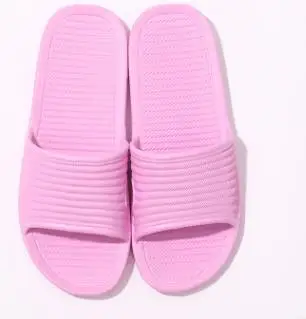 Pink Новинка; женские летние Нескользящие Тапочки для ванной; женские домашние легкие сандалии и тапочки; мужские тапочки; сезон четыре года - Цвет: Pink