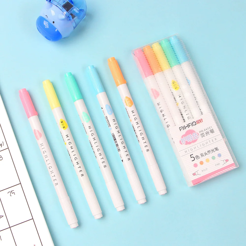 5 шт./кор. набор маркеров с двойной головкой для защиты глаз ручная декоративная