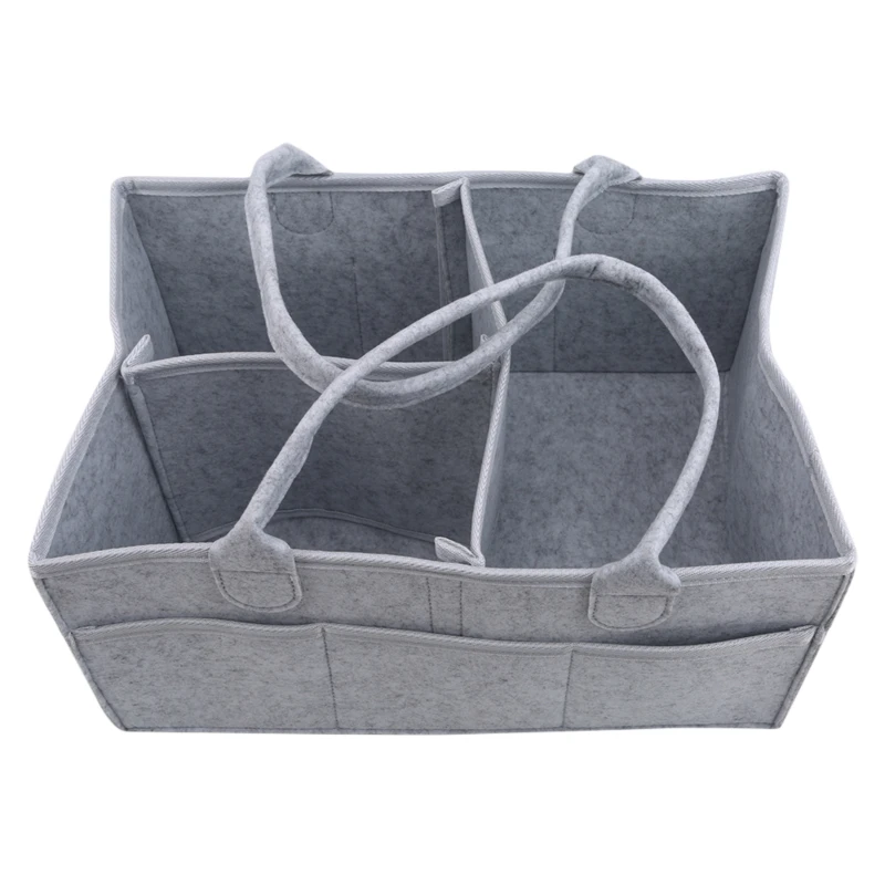 Foldable Storage Bag Portable Lightly Fabric Changeable Compartments Big Sundries Box with Handle Desk Makeup Organizer | Дом и сад