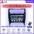 Мультимедийная система на Android 10 для Toyota Camry, мультимедийный проигрыватель с сенсорным экраном и GPS-навигацией для автомобилей Toyota Camry US 2012,2013,2014, 10 дюймов