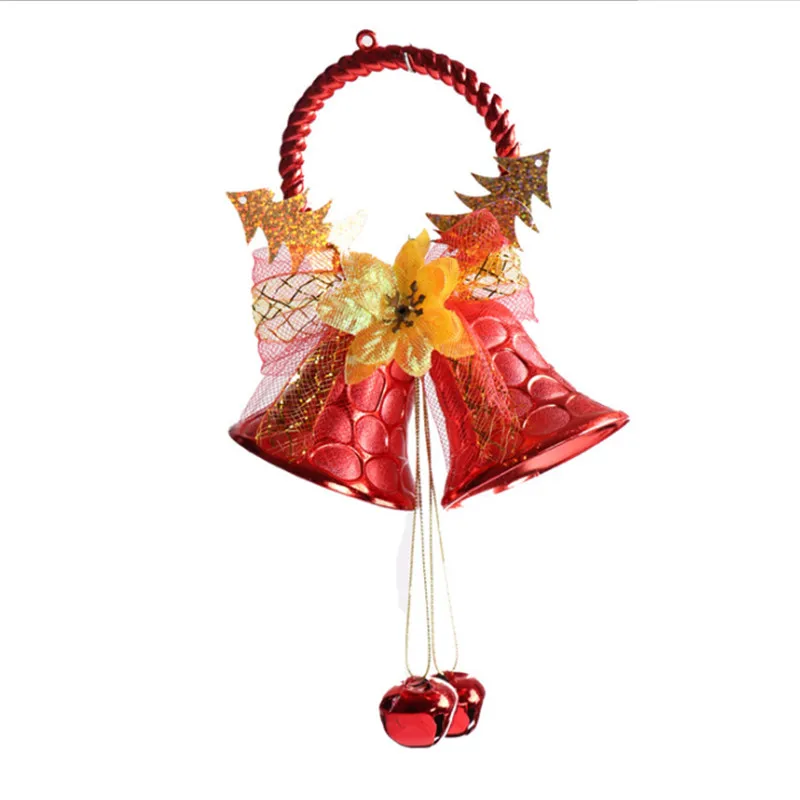 

New Christmas Decorations for Home Santa Claus Bell Door Pendant Christmas Decoration Painted Bell Navidad 2022 Christmas Gift