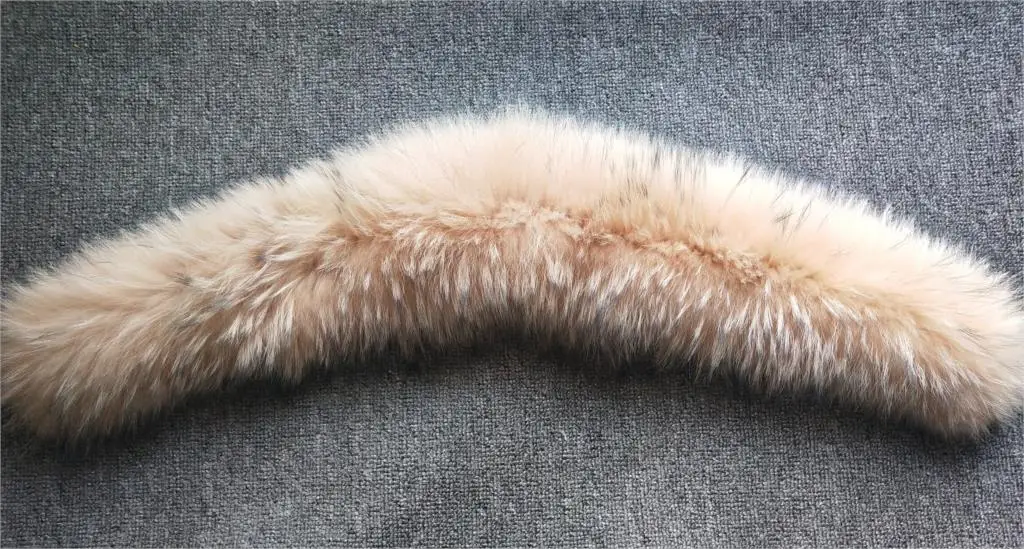 ZDFURS* натуральный меховой воротник для парки Роскошная Верхняя одежда натуральный теплый шарф женский большой мех енота Шарфы мужские куртки 75 см
