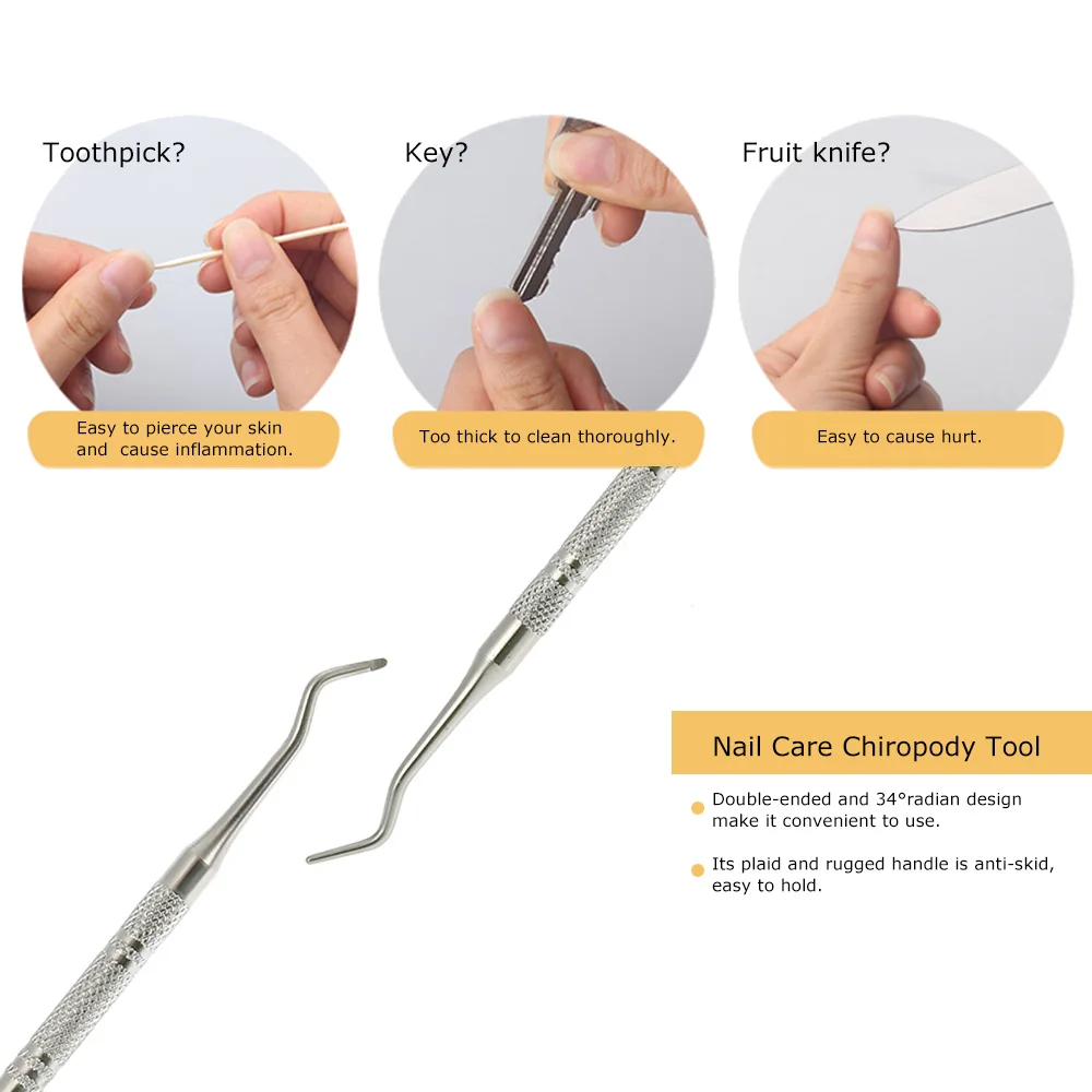 Ногти для ног &quotфранцзуский маникюр&quot очиститель Ingrowing пилочка ногтей Уход