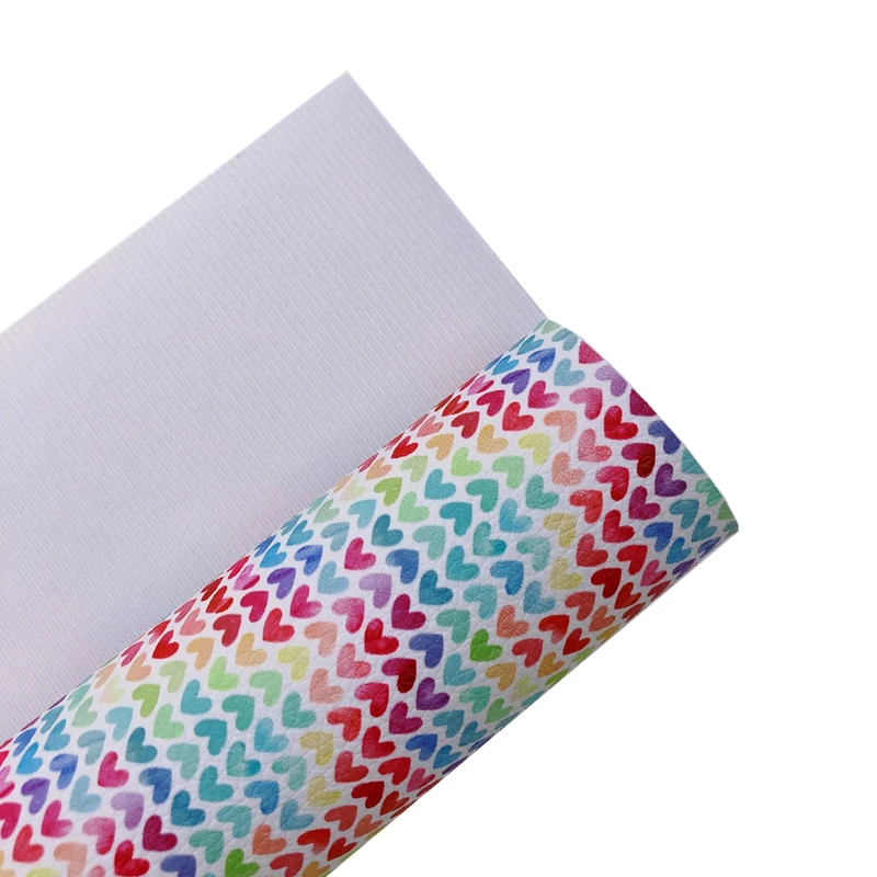 Новая Радужная 30x22 см/A4 разноцветная сердца из искусственной кожи для