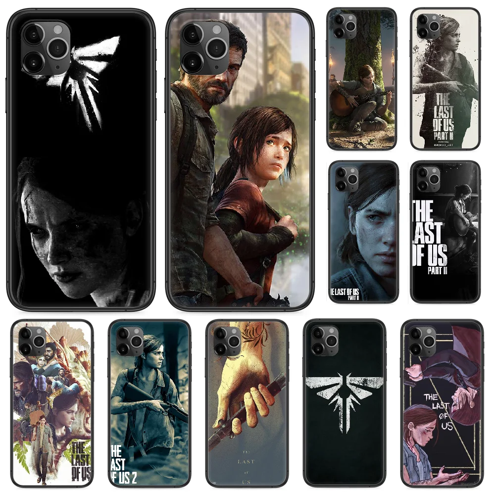 Последний из нас 2 чехол для телефона iphone 4 4s 5 5S SE 5C 6 6S 7 8 plus X XS XR 11 PRO MAX 2020 черный ТПУ