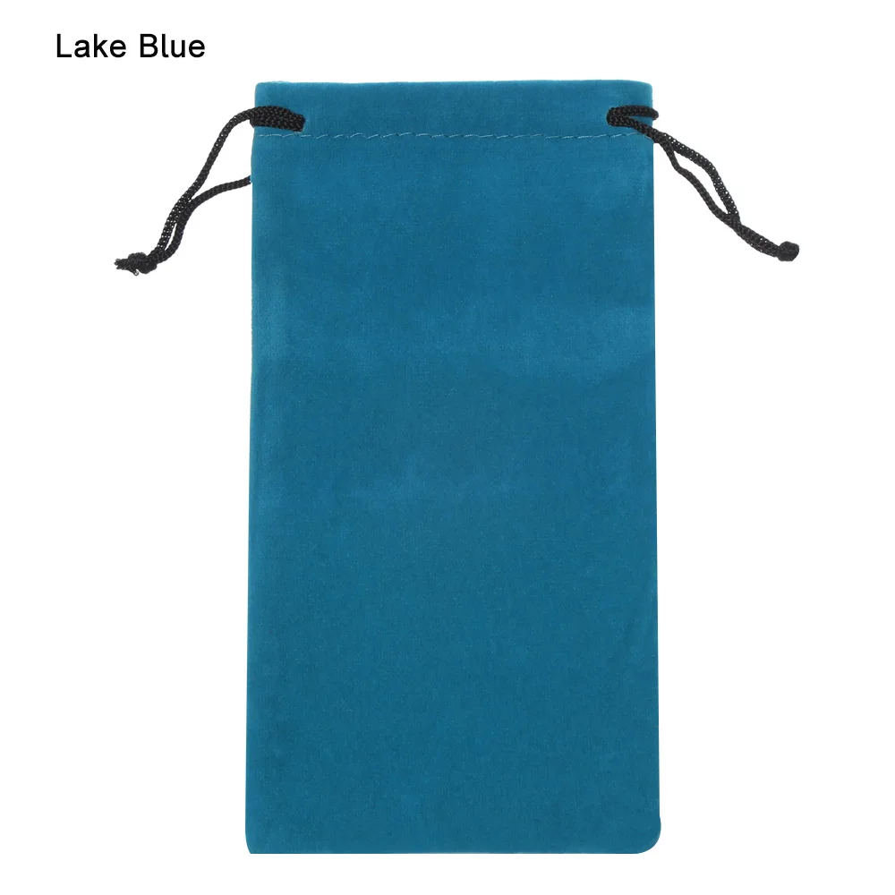 Lake Blue Однотонные сумки для солнцезащитных очков на шнурке Чехол для очков для чтения аксессуары для очков Мягкий Чехол для очков тканевые сумки для очков - Цвет: Lake Blue