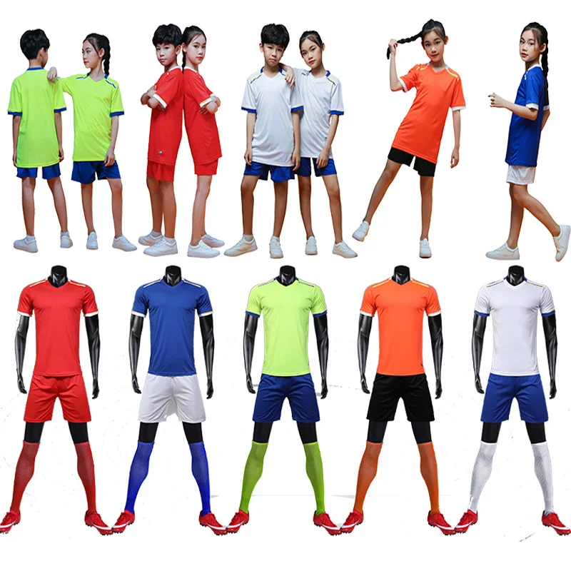 Мужская футболка с коротким рукавом синяя зеленая Футбольная форма Красная