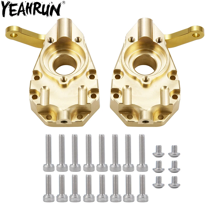 

Комплект передних поворотных кулаков YEAHRUN TRX4, латунный противовес для гусеничных моделей 1/10 RC Traxxas TRX-4