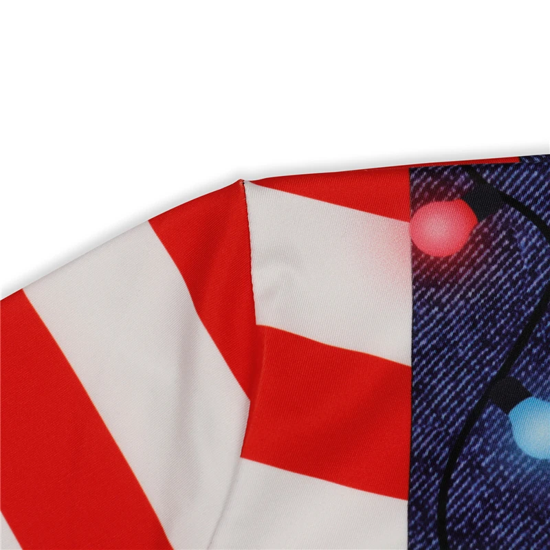 Забавные 3D с узором карамельной трости и в полоску Рождественский платье для