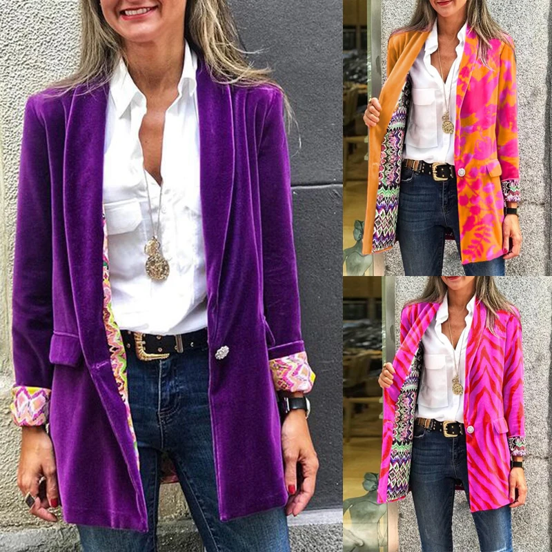 

Fashion Coat Women New Winter Autumn Leopard Print Outerwear Warm Long Sleeve Jacket For Women Tops