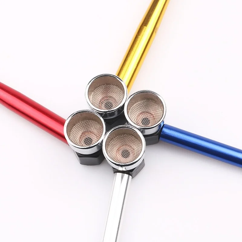 

1 Piece Metal Removable Pipe Smoking Pipe Weed Accessories Gadgets for Men Pipes Smoking Grass Lighter Tobacco Pipe Length 90mm