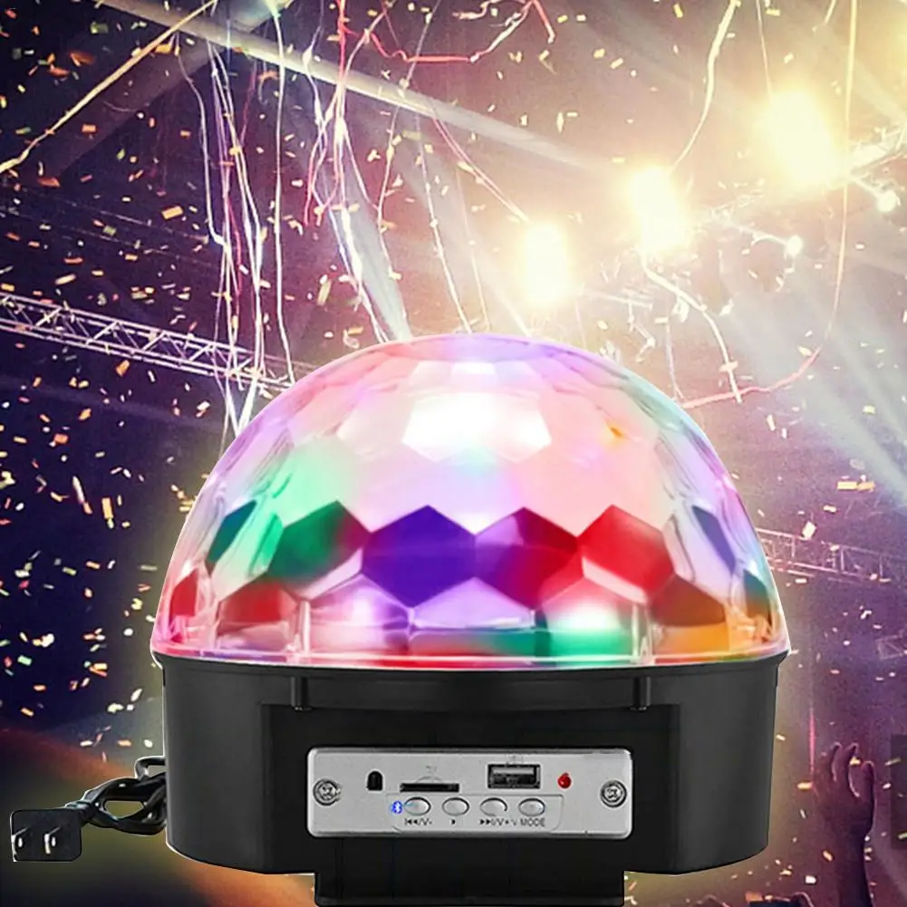 9 цветов светодиодный Bluetooth динамик диско шар светильник с MP3 плеером Выпускной