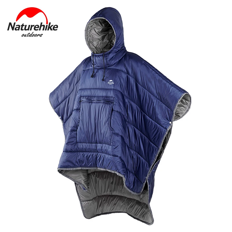 Naturehike NH18D010 P хлопковый спальный мешок пончо стеганая куртка пальто с капюшоном