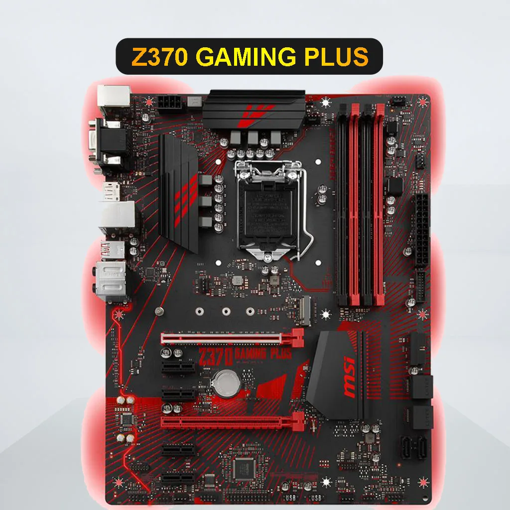 Для MSI Z370 игровая плюс материнская плата LGA 1151 Intel DDR4 M.2 SATA III настольный Core i7/i5/i3