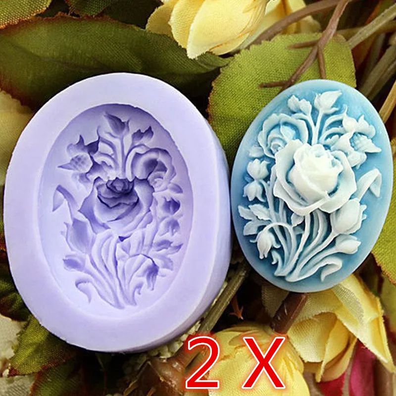 Выпечки Силиконовые 3D розы плесень помадка торт шоколад мастика украшения