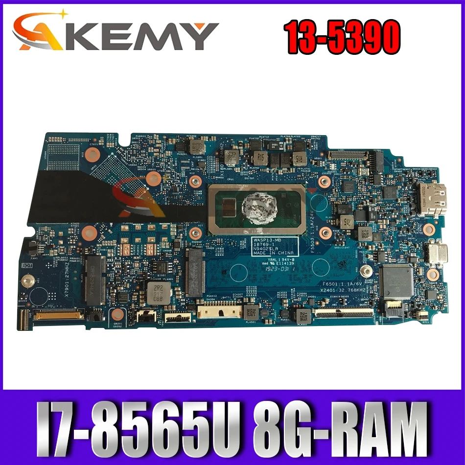 

Материнская плата для ноутбука DELL Inspiron 13-18769 Vostro 5390 V5390 с процессором i7-8565U 8G-RAM 5390 полностью протестирована