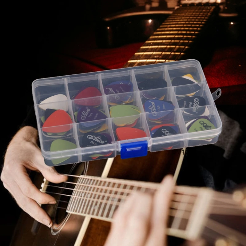 

100pcs Acoustic Electric Guitar Picks Alice Acoustic Electric Bass Plectrum Mediator Musical Instrument Thickness mix 0.58-1.5