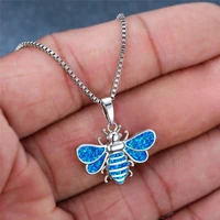 women classic small bee pendant for women alloy chain necklace bridal wedding necklaces for women jewelry accessories