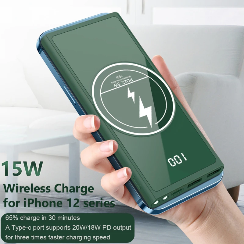 FLOVEME PD22.5W внешний аккумулятор 10000 мАч Магнитный беспроводная Быстрая зарядка