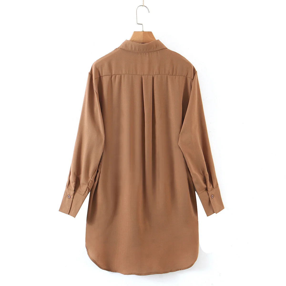 

JC·KILIG 2021 Lapel Front Short Rear Long Lrregular Long Sleeve Blouses 2102