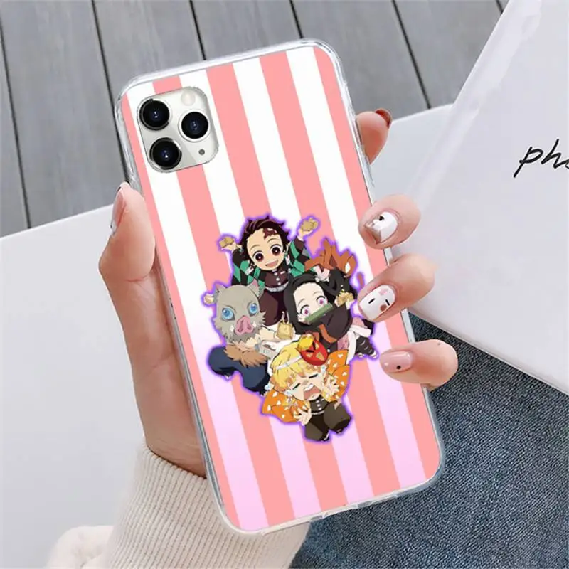 

Demon Slayer Kimetsu No Yaiba Cute Phone Case For iphone 12 5 5s 5c se 6 6s 7 8 plus x xs xr 11 pro max mini