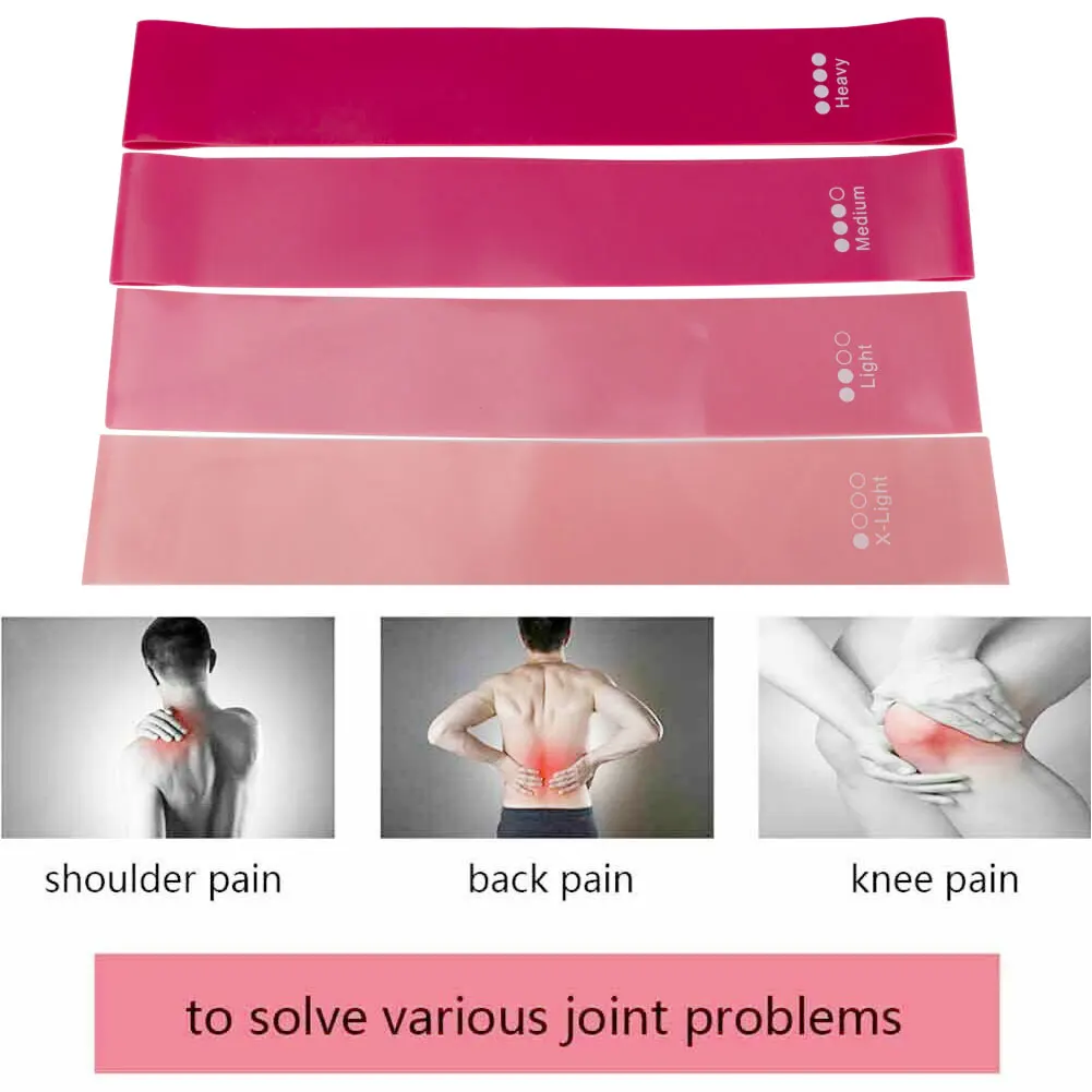 

4pcs Yoga Resistance Bands Set Loop Fitness Elastic Bands Exercise Gym Resistance Rubber Bands Pilates Sport Workout Equipment
