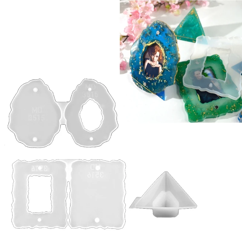 D Асимметричная форма для фоторамки силиконовая сделай сам рамка фото под заказ