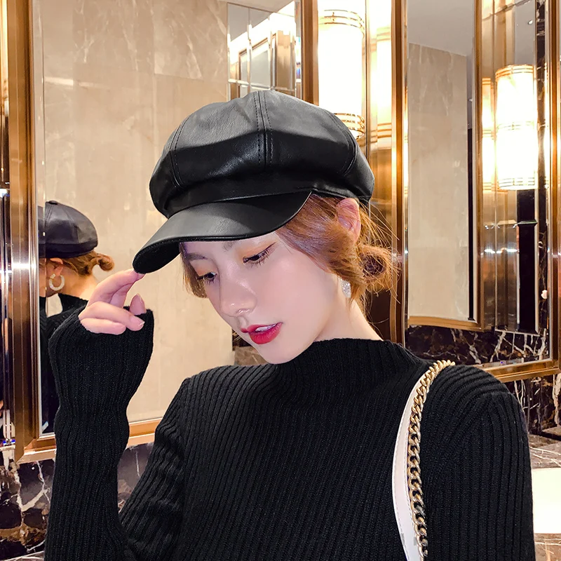 Новые модные Восьмиугольные шляпы для женщин Классическая кепка газетчика из