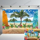 Летние Тропические Платья цветы Фотография фона во время фотосъемки пляж побережье острова Пальма Свадебные Гавайская тема вечерние фон студия реквизит