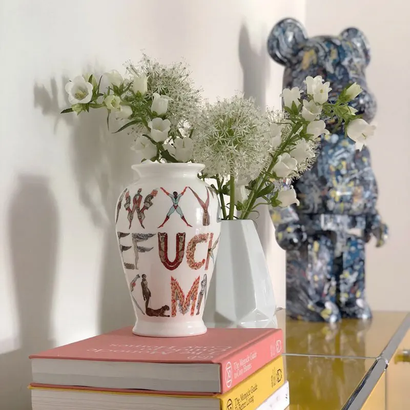 Персонализированная модная ваза Alphaet керамическая для цветов наполнитель