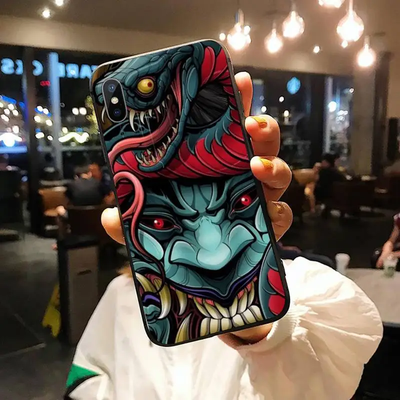 

Japanese tattoo art Color painting Phone Case for iPhone 11 12 pro XS MAX 8 7 6 6S Plus X 5S SE 2020 XR