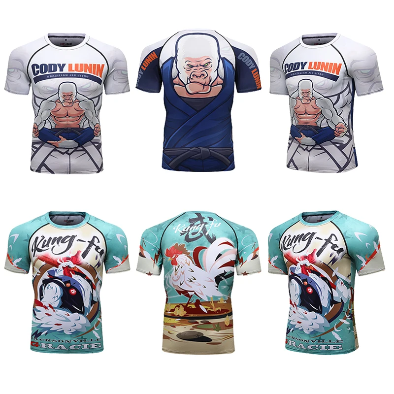 

Wholesale Short Sleeve T Shirt Custom Compression 3D Fashionable Men Jacket