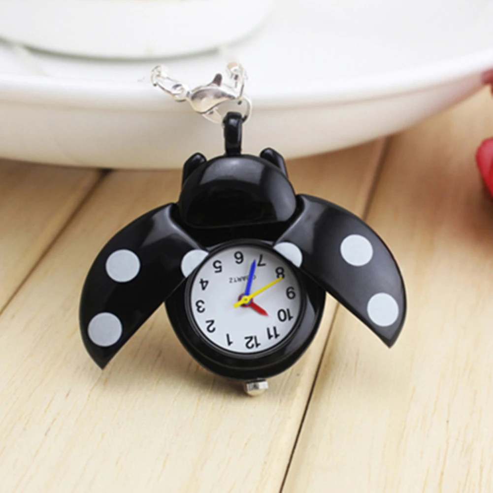 Часы reloj Ретро Жук Божья коровка форма кварцевые карманные часы ожерелье кулон унисекс подарки Горячие карманные часы сплав форма жука