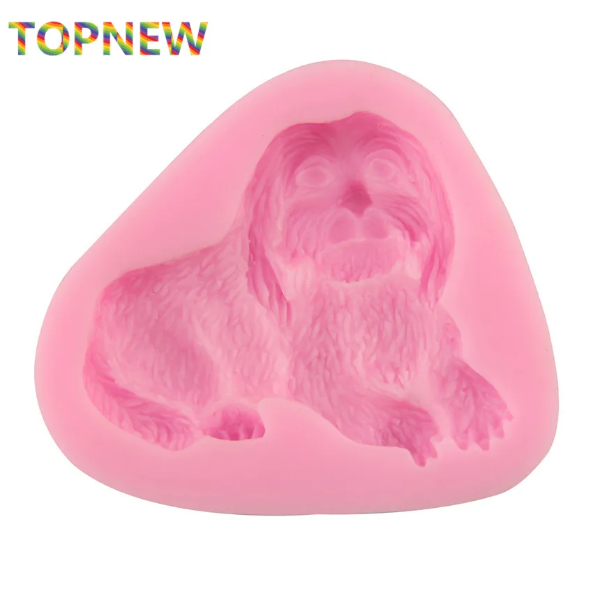 DIY милые длинные волосы собака силиконовые формы для торта щенок Стайлинг форма