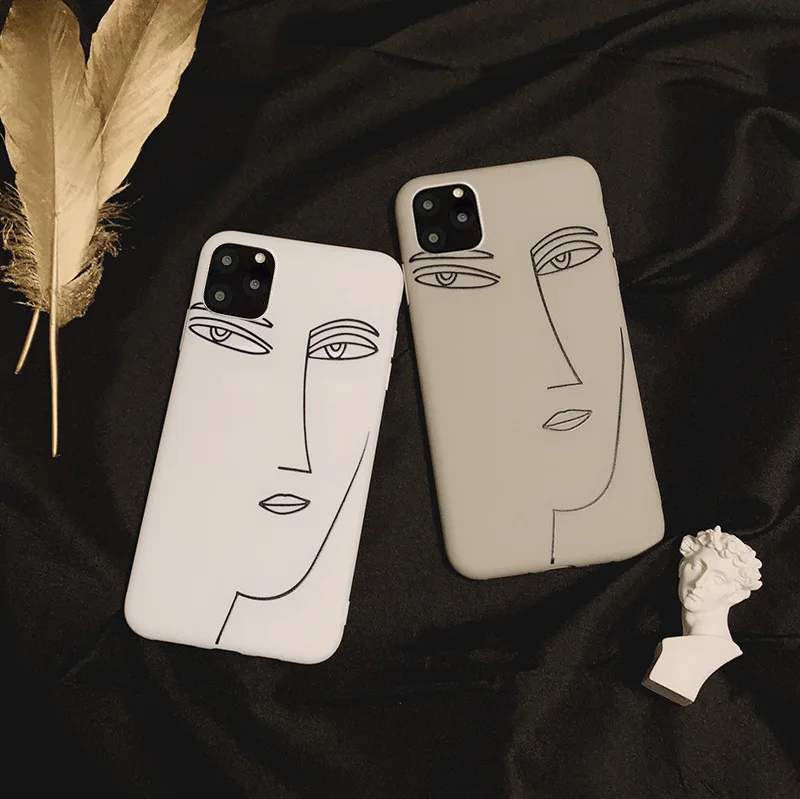 Чехол для телефона в стиле ретро с простой абстрактной девушкой iPhone 11 Pro Max XR X Xs Xsmax