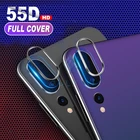 Защитное стекло для камеры 55D, для Huawei P20 P30 Pro, закаленное стекло + металлические линзы, защита экрана, кольцо для Honor 20 20 Pro, полное покрытие