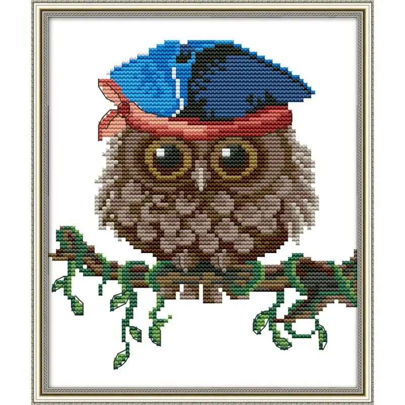 Joy Sunday новые наборы вышивки крестиком животных Совы рукоделие 11/14 CT DIY Ручная