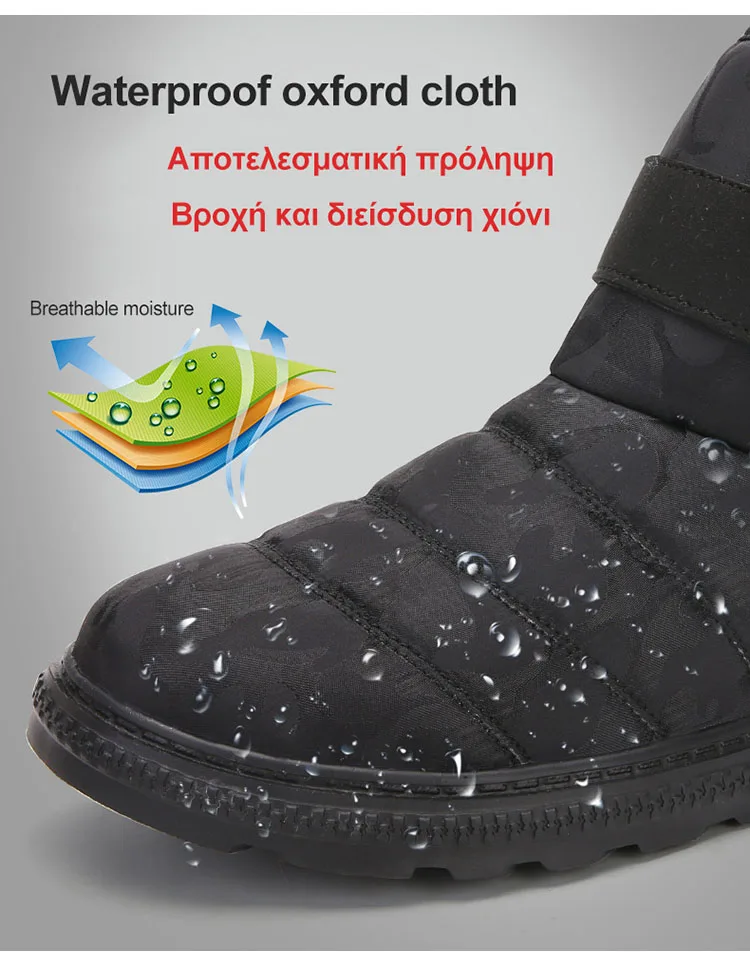 Модные ботинки для женщин; Большие размеры зимняя женская обувь Водонепроницаемый Теплые зимние Ботинки Зимняя обувь женские ботильоны ботинки