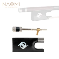 naomi 44 full size violin bows ebony frog with shell inlay cupronickel mounted screws bow parts accessories for diy violin bows