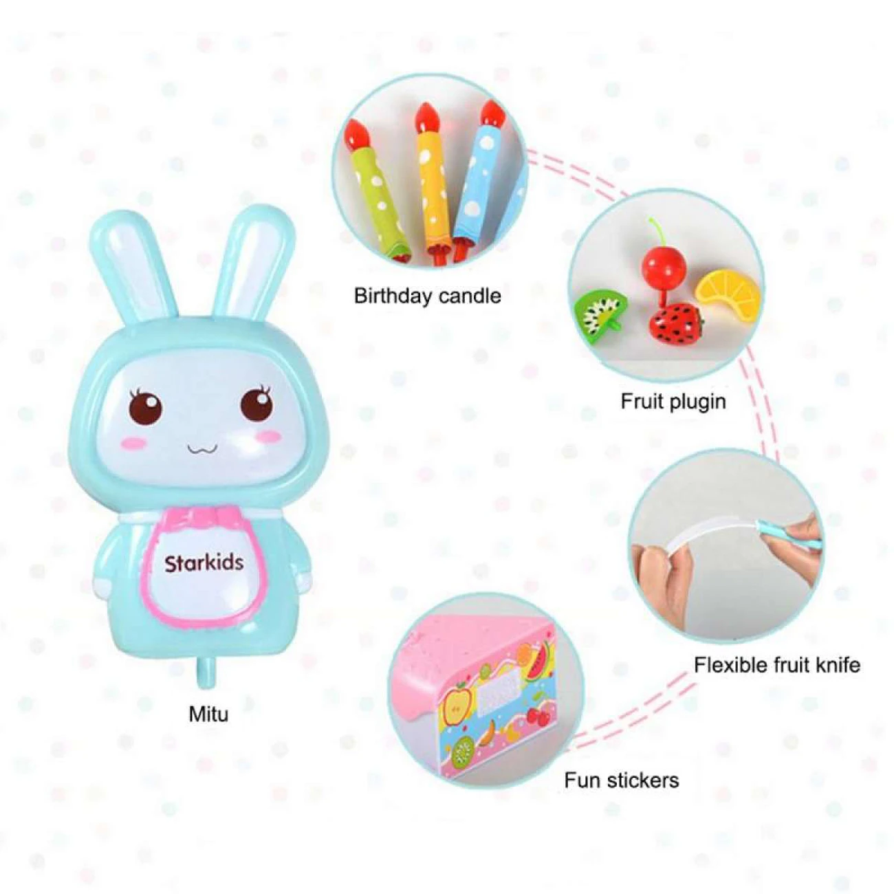 

37pcs Kitchen Simulation Cake Food DIY Pretend Play Fruit Cutting Birthday Toys For Children Plastic Educational Baby Kids Gift