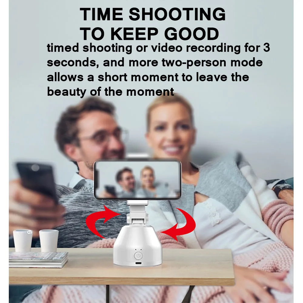 Автоматическая умная селфи палка для съемки с поворотом на 360 градусов