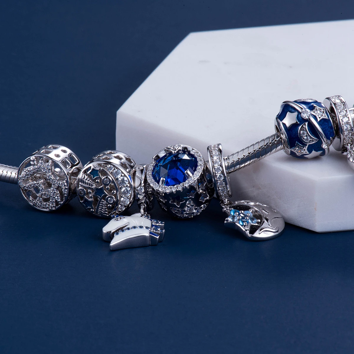 Видео! Шармы подвески из серебра 925 пробы в виде тропической рыбы и растений|charm