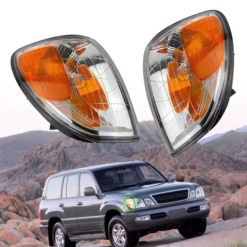 

1 Pair Left&Right Car Front Bumper Turn Signal Corner Light Shell Housing Fit For Lexus LX470 1998 1999 2000 2001 2002 2003-2007