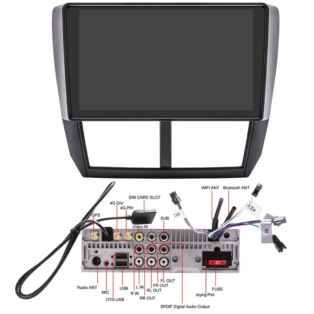 " Android Автомагнитола Стерео gps головное устройство для Subaru Forester 2008 2009 2010 2011 2012 Мультимедиа dvd-плеер wifi 4G DSP Carplay