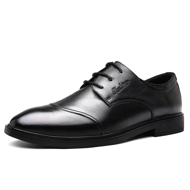 

Large Size 47 Genuine Leather Men Derby Shoes Lace-up Dress Shoes Male Wedding Shoes Social Casual Business Office Formal Shoes