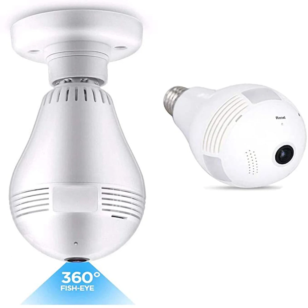 

New 360 Degree LED Light 960P Wireless Panoramic Home Security WiFi CCTV Fisheye Bulb Lamp IP Camera Two Ways Audio E27 Cam